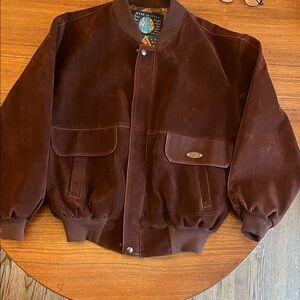 Classic Brown Suede Italian Jacket, L